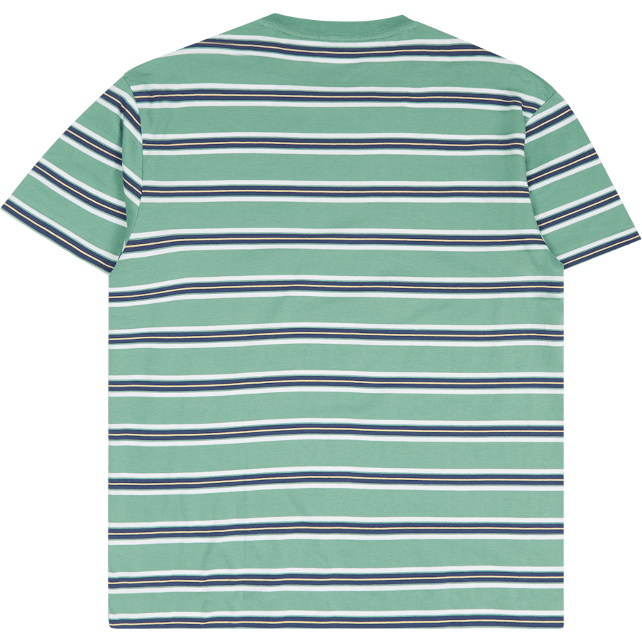 Klassisch geschnittenes gestreiftes Jersey T-Shirt Haven Grün Multi