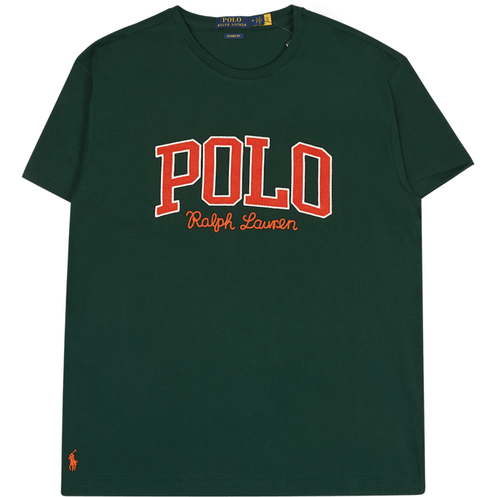 Klassisch geschnittenes Logo Jersey T-Shirt College Grün
