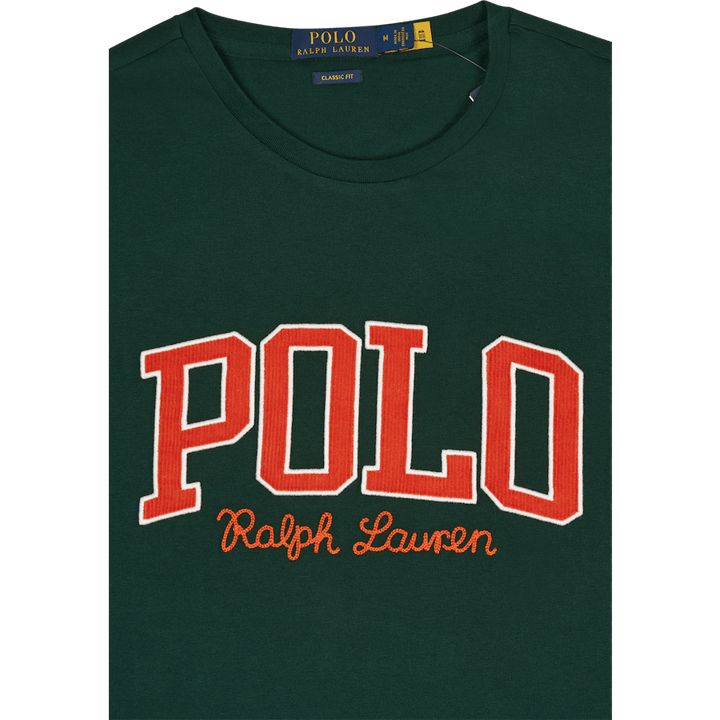 Klassisch geschnittenes Logo Jersey T-Shirt College Grün