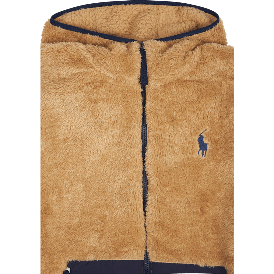 Pile Fleece Full-Zip Hoodie Vintage Khaki/Newport Navy