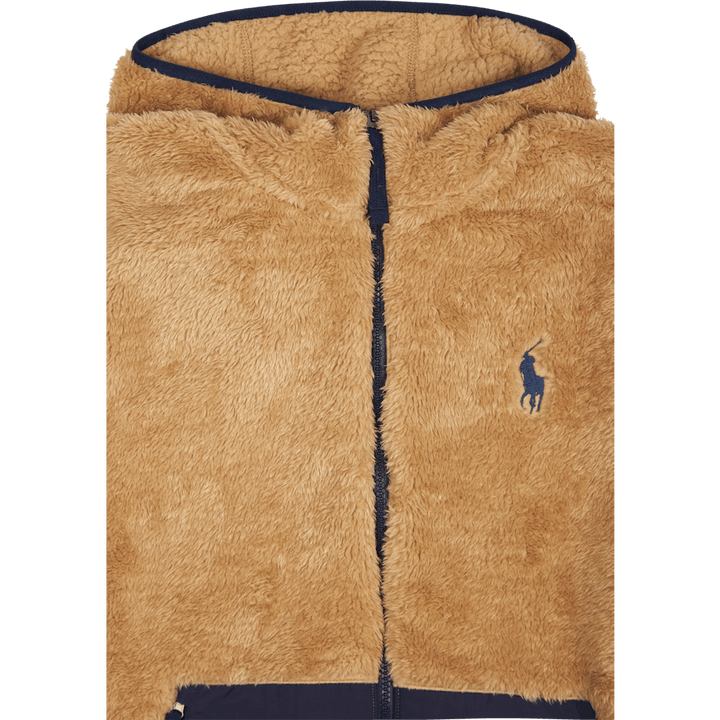 Pile Fleece Full-Zip Hoodie Vintage Khaki/Newport Navy