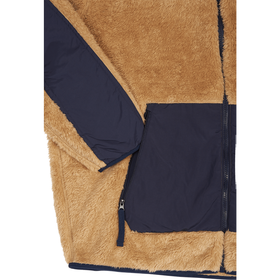 Pile Fleece Full-Zip Hoodie Vintage Khaki/Newport Navy