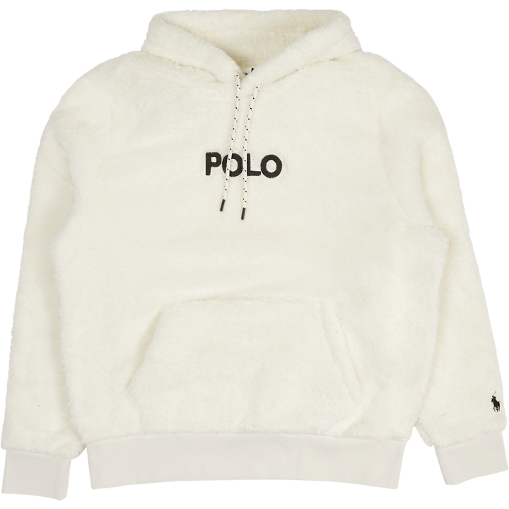 Logo-Embroidered Pile Fleece Hoodie Clubhouse Cream