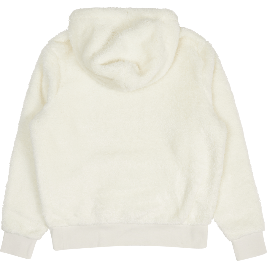 Logo-Embroidered Pile Fleece Hoodie Clubhouse Cream