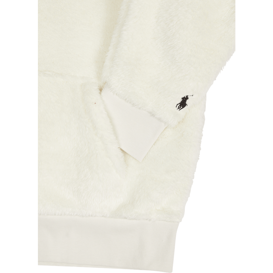 Logo-Embroidered Pile Fleece Hoodie Clubhouse Cream