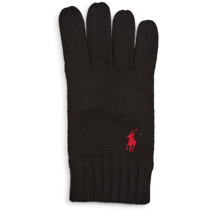 Signature Pony Wool Gloves Polo Black
