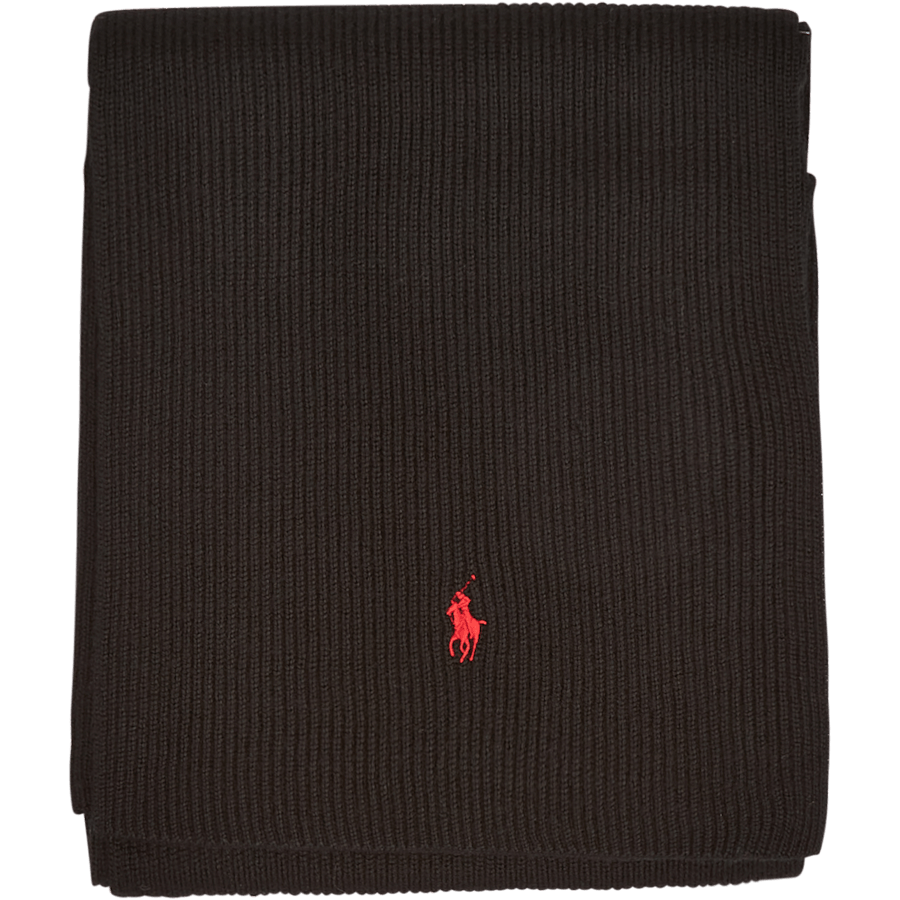 Signature Pony Wool Scarf Polo Black