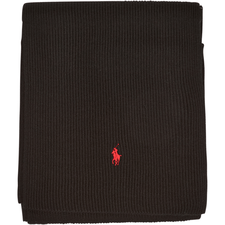 Signature Pony Wool Scarf Polo Black