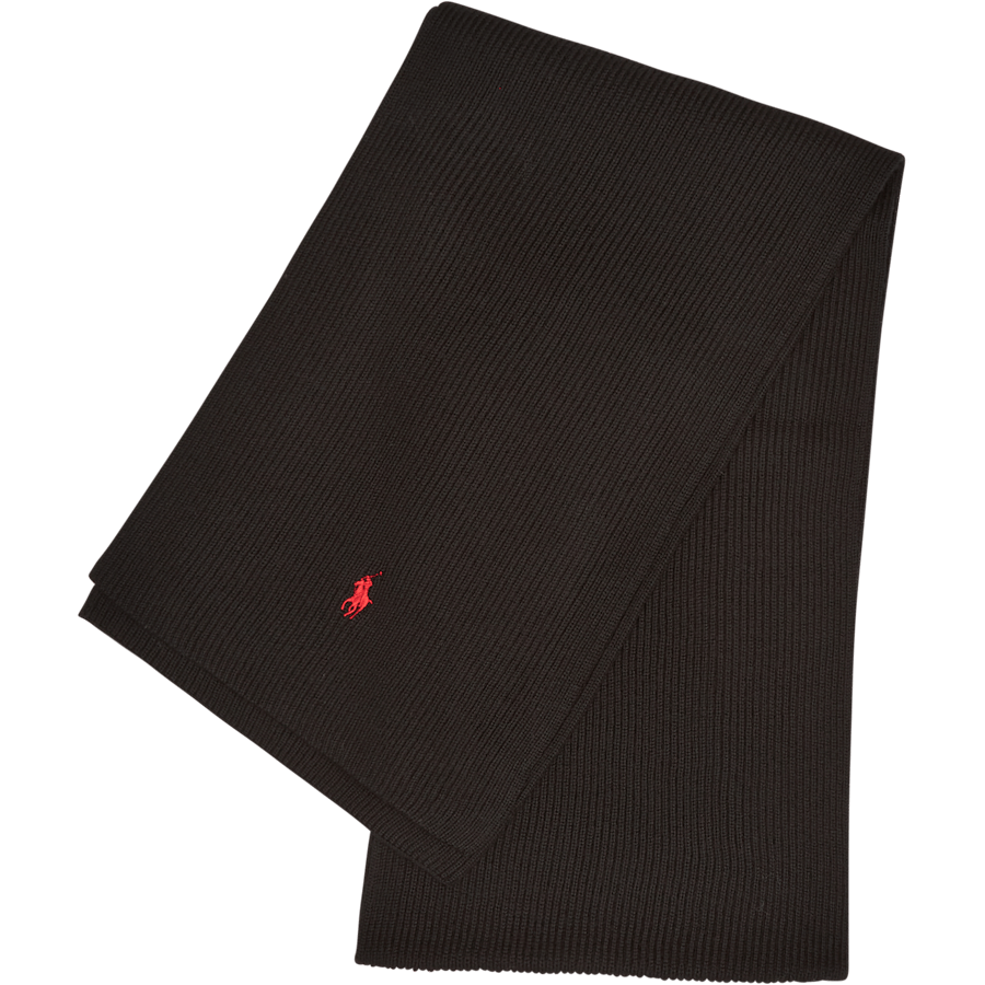 Signature Pony Wool Scarf Polo Black
