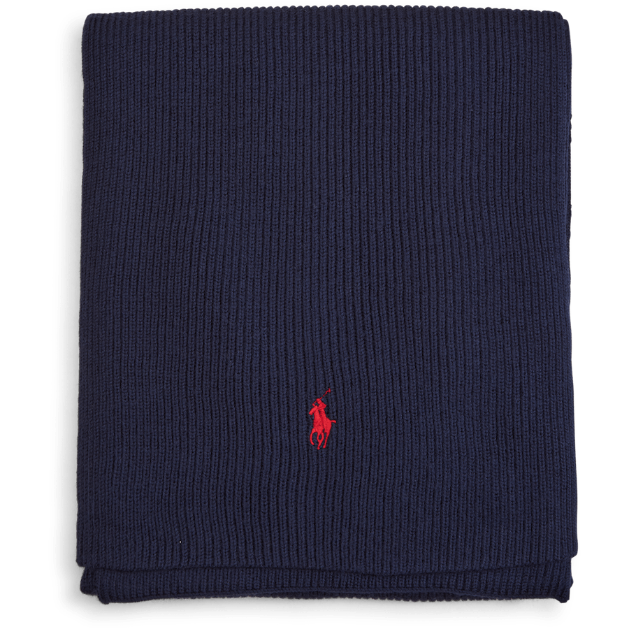 Signature Pony Wool Scarf Hunter Navy