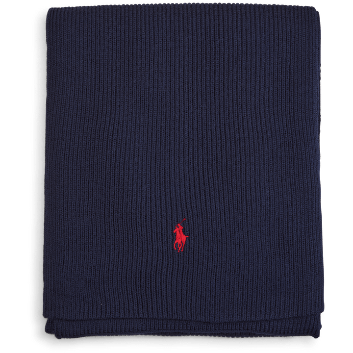 Signature Pony Wool Scarf Hunter Navy