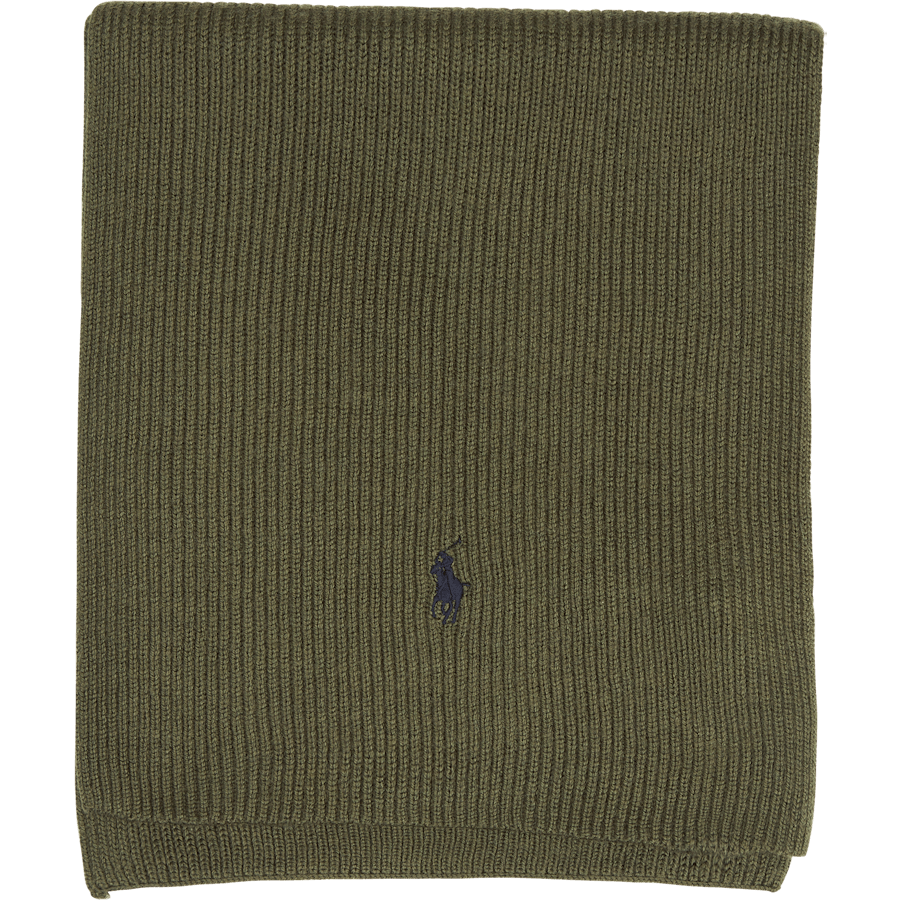 Signature Pony Wool Scarf Army Olive Heather