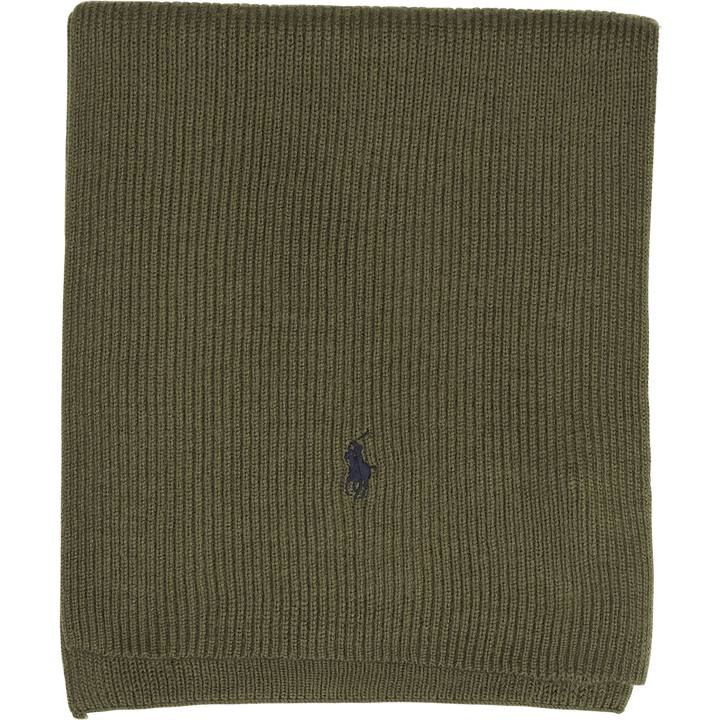 Signature Pony Wool Scarf Army Olive Heather
