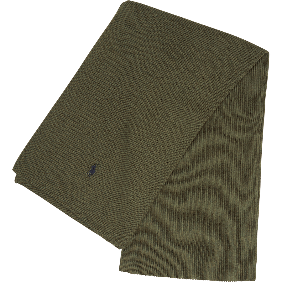 Signature Pony Wool Scarf Army Olive Heather