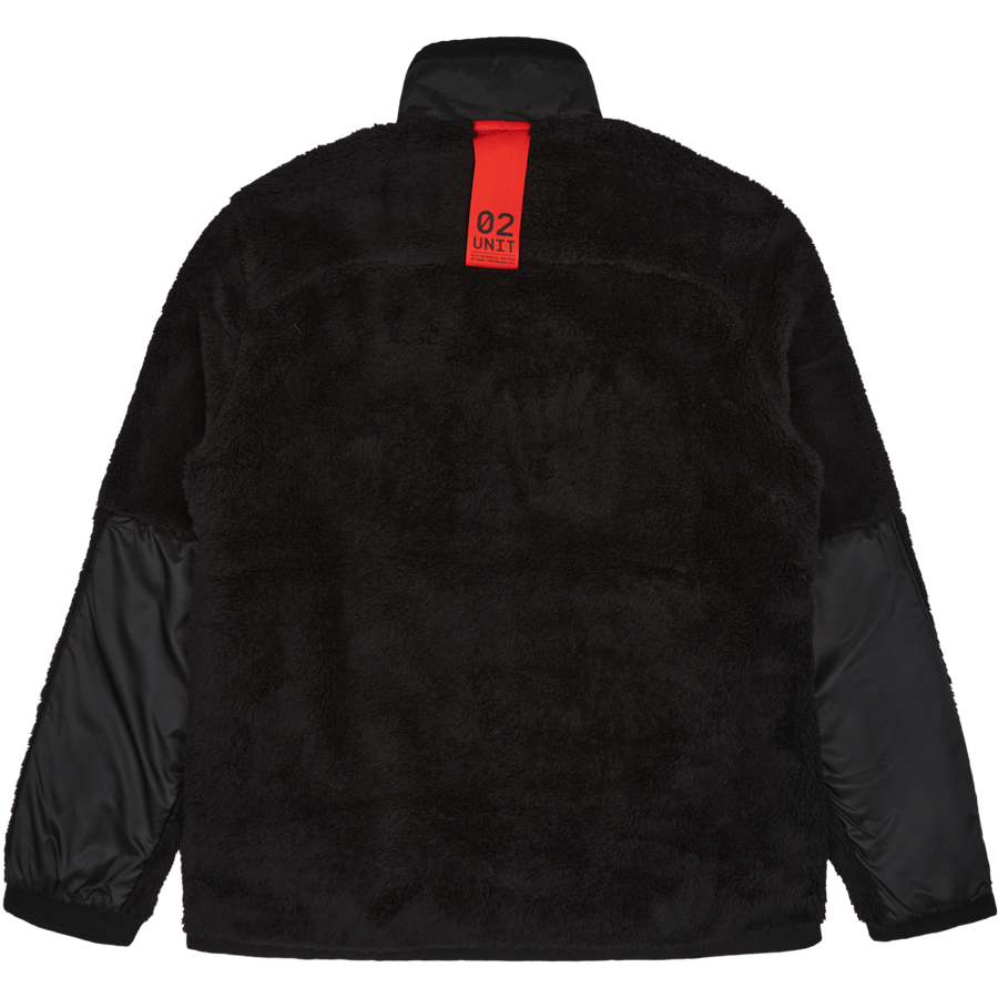 Pile Fleece Jacka Polo Svart