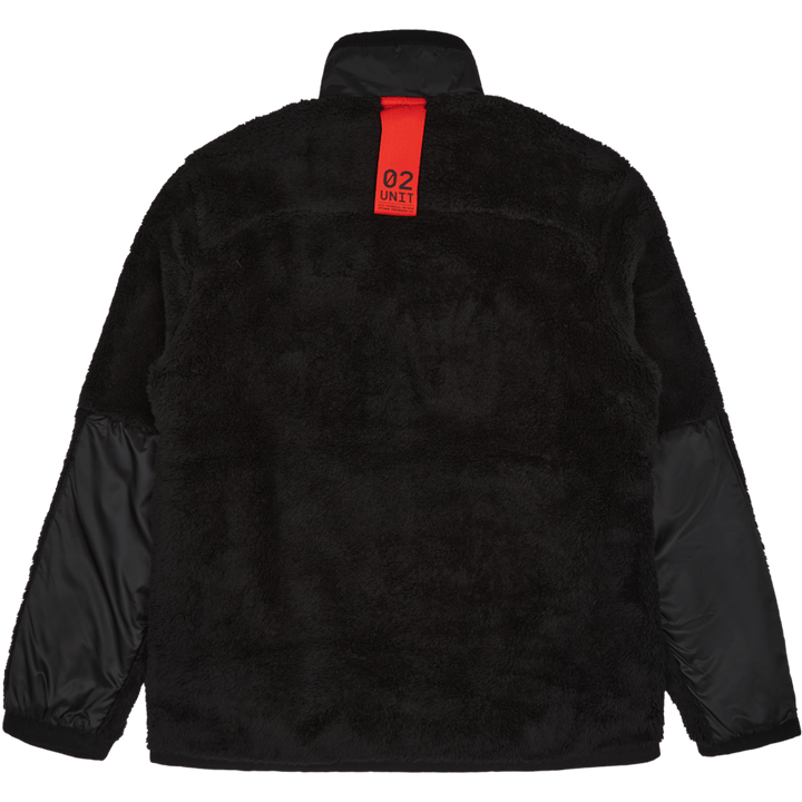 Pile Fleece Jacka Polo Svart