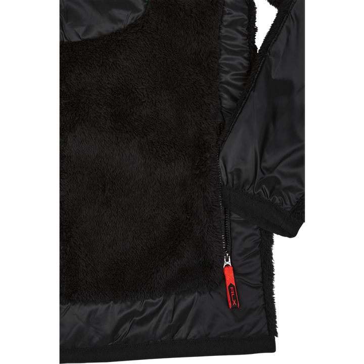 Pile Fleece Jacka Polo Svart