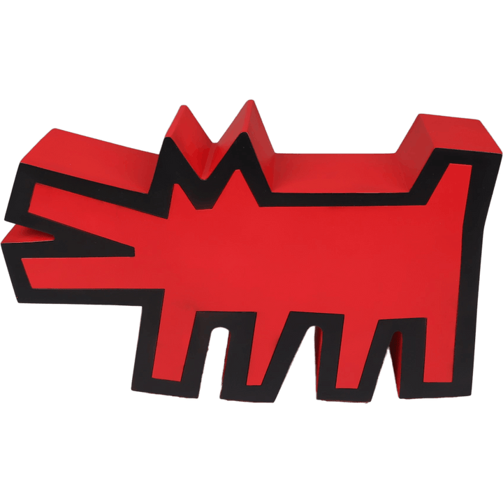 Kläffender Hund Statue Original Ve Rot