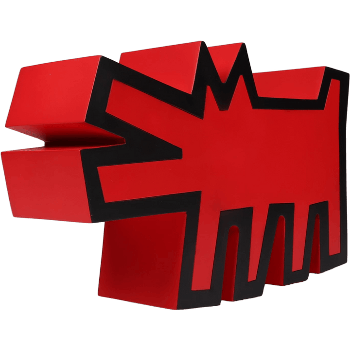 Kläffender Hund Statue Original Ve Rot