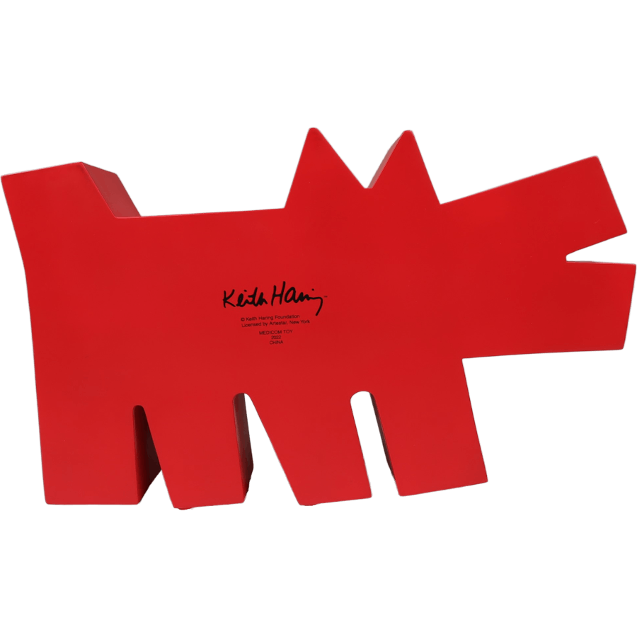 Kläffender Hund Statue Original Ve Rot