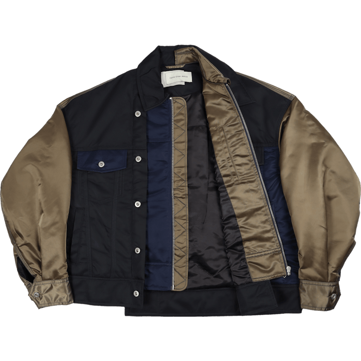 Deconstructed Nylon Panelled J Khaki/schwarz/navy