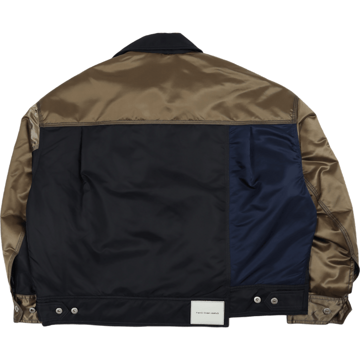 Deconstructed Nylon Panelled J Khaki/schwarz/navy