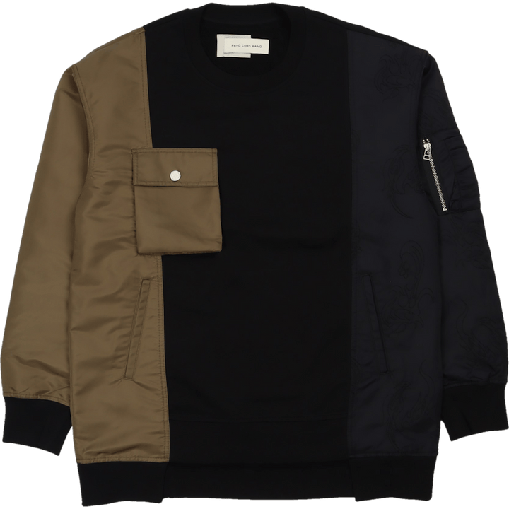 Phoenix Embroidery Sweatshirt Black/kahki