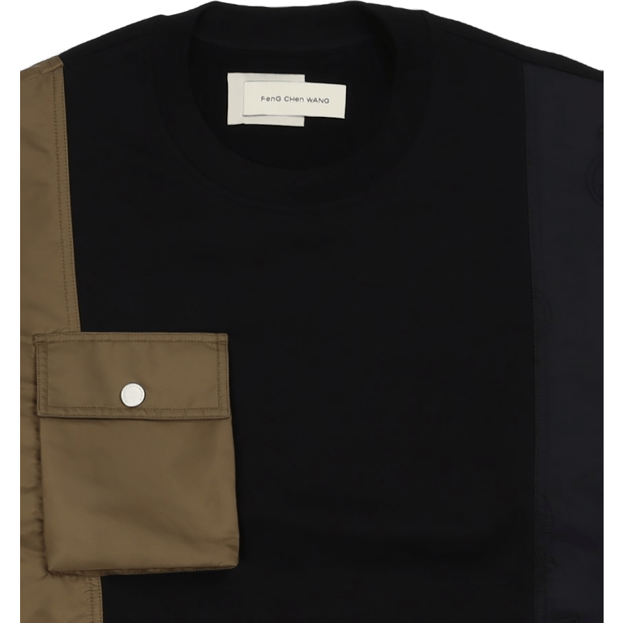 Phoenix Embroidery Sweatshirt Black/kahki