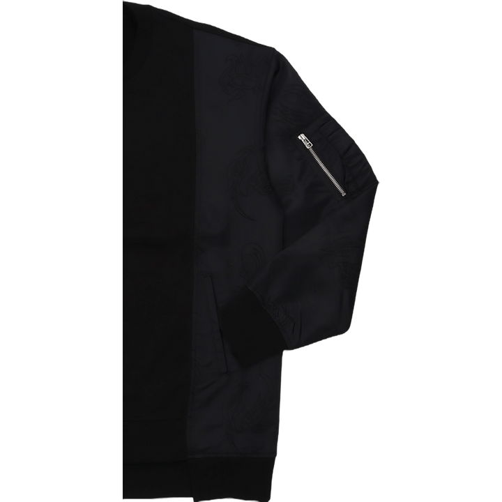 Phoenix Embroidery Sweatshirt Black/kahki