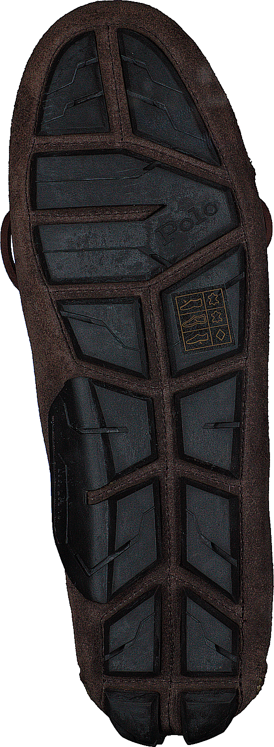 Anders Tasseled Suede Driver Chocolate Brown