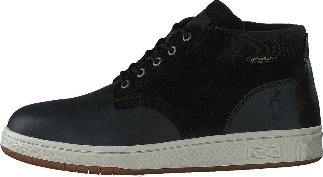 Waterproof Leather-Suede Sneaker Boot Black