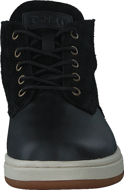 Waterproof Leather-Suede Sneaker Boot Black