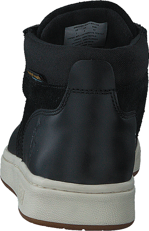 Waterproof Leather-Suede Sneaker Boot Black