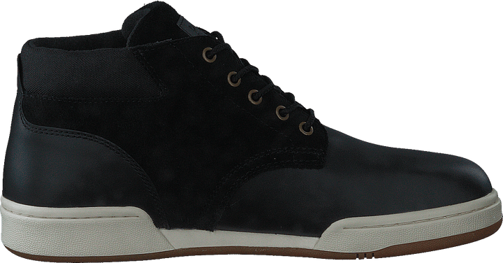 Waterproof Leather-Suede Sneaker Boot Black