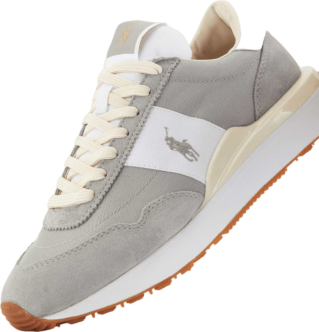 Train 89 Suede & Oxford Sneaker Soft Grey/White
