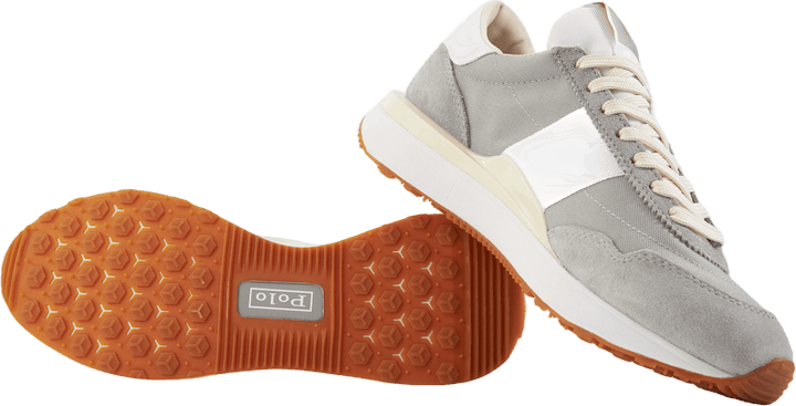 Train 89 Suede & Oxford Sneaker Soft Grey/White