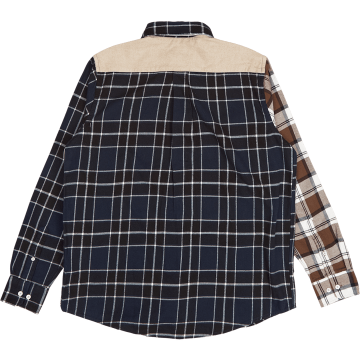 Algot Mixed Flannel Check Dark Navy