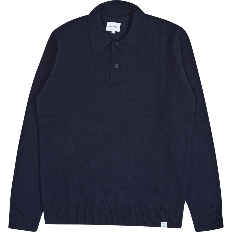 Marco Lambswool Polo Dark Navy