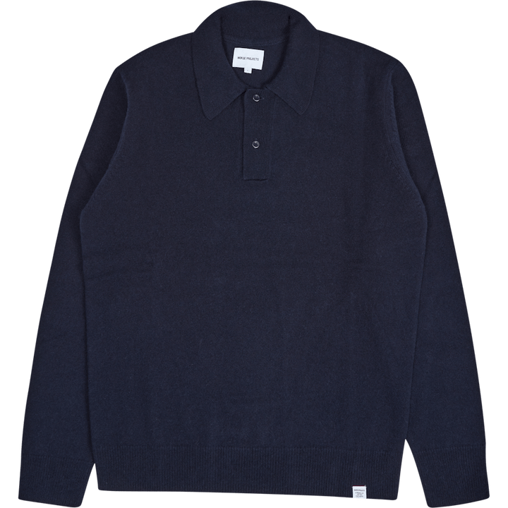 Marco Lambswool Polo Dark Navy