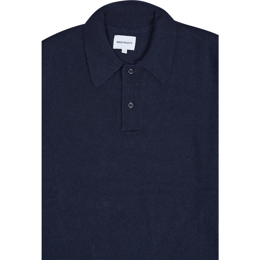 Marco Lambswool Polo Dark Navy