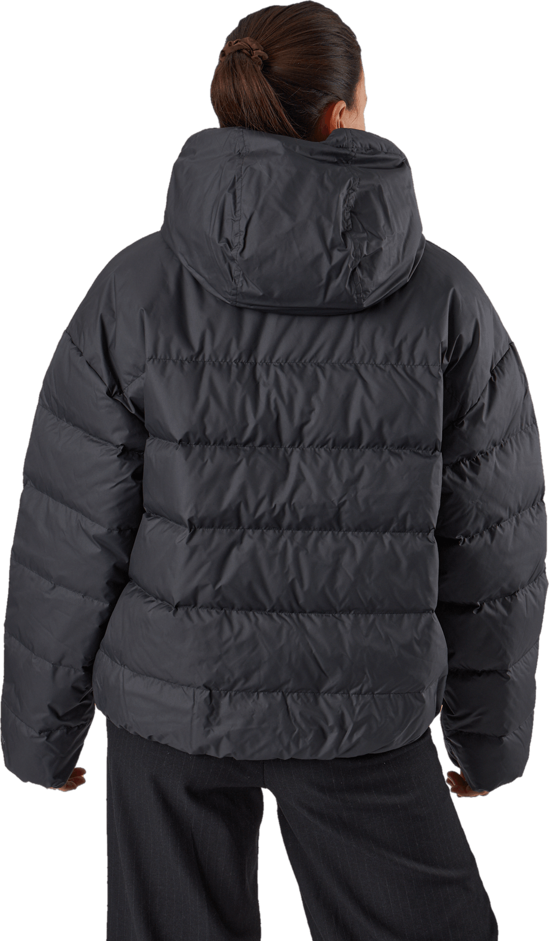 W Nsw Sf Dwn Wr Hd Jkt čierna/čierna/biela