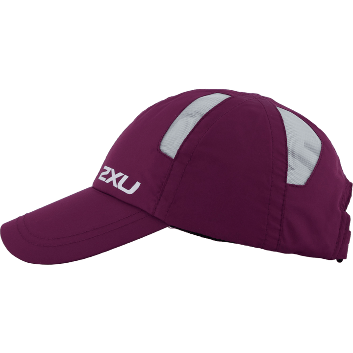 Run Cap Beet/white