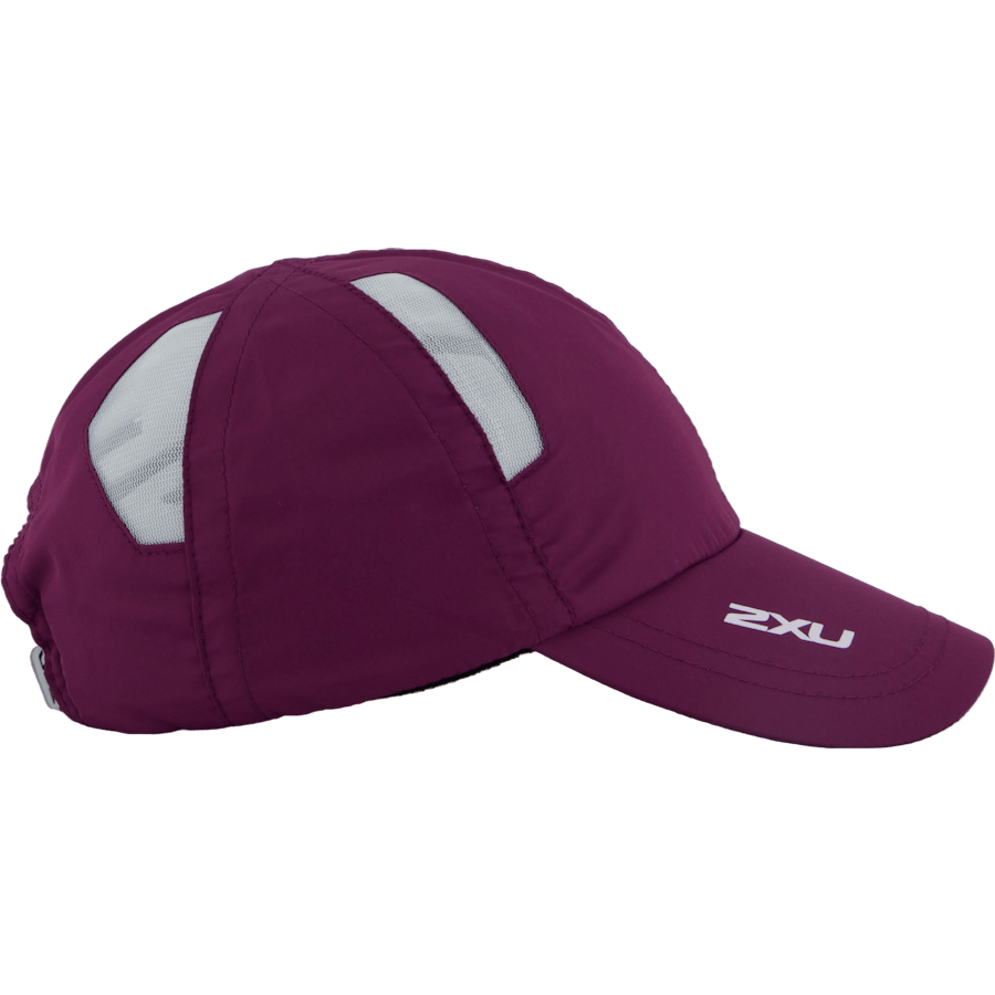 Run Cap Beet/white