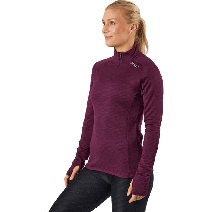 Allumage 1/4 Zip Beet/argent réfléchissant