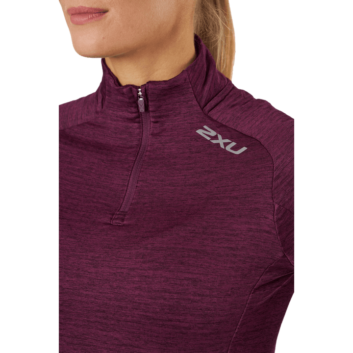 Allumage 1/4 Zip Beet/argent réfléchissant