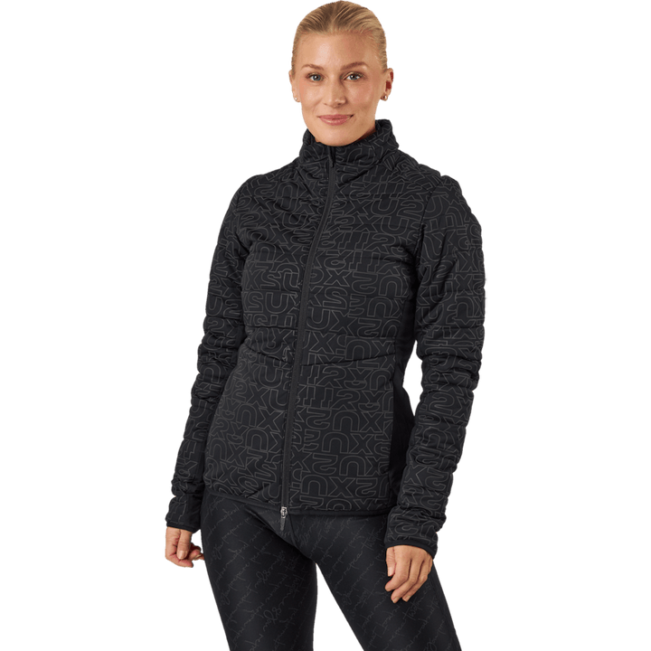 Veste isolante d'allumage noire/monogramme abstrait