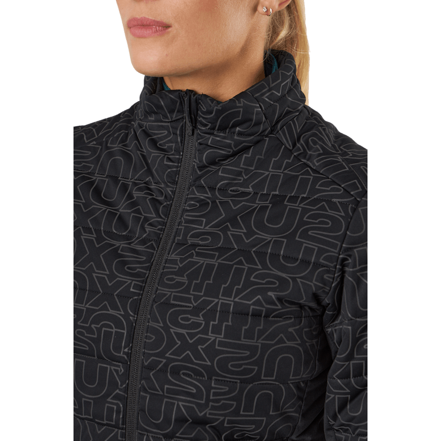 Veste isolante d'allumage noire/monogramme abstrait