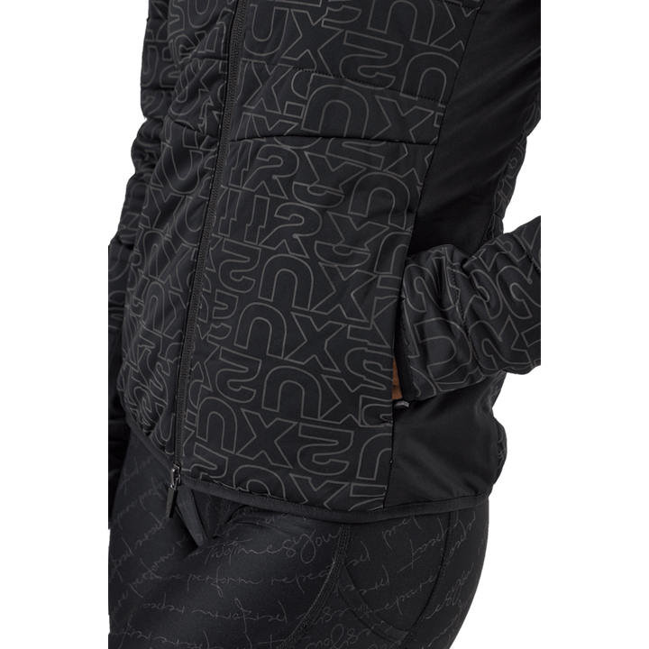 Veste isolante d'allumage noire/monogramme abstrait