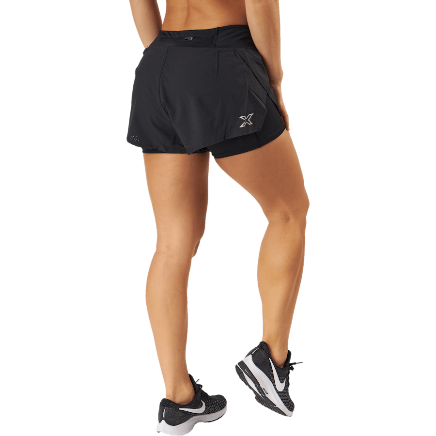 Aero 2-in-1 4 Inch Shorts Black/silver Reflective