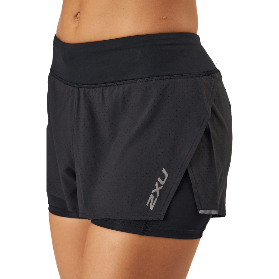 Aero 2-in-1 4 Inch Shorts Black/silver Reflective